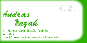 andras mazak business card